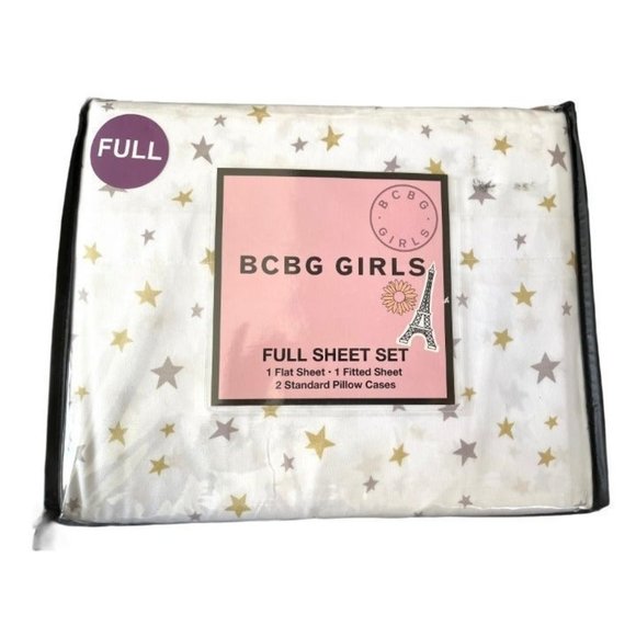 BCBG Girls Stars Full 4pc Sheet Set - Picture 2 of 9